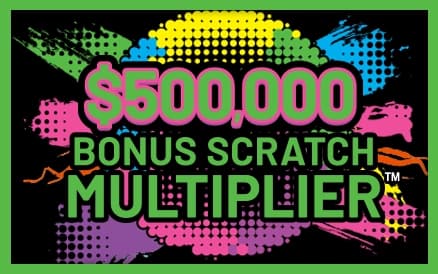 $500,000 BONUS SCRATCH MULTIPLIER scratch-off ticket