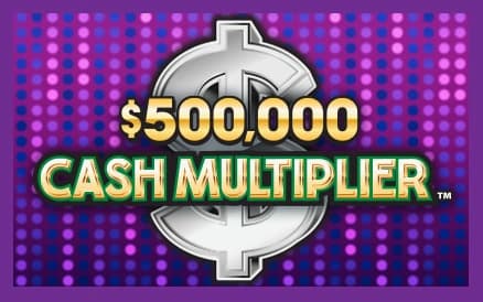 $500,000 CASH MULTIPLIER scratch-off ticket