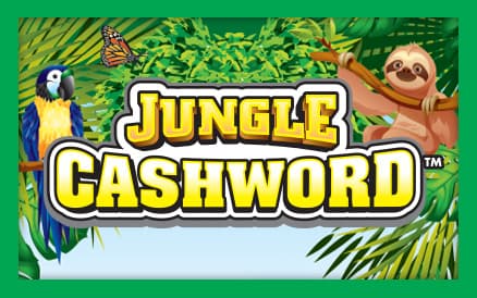 JUNGLE CASHWORD scratch-off ticket