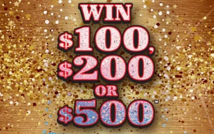 WIN $100, $200 OR $500 scratch-off ticket