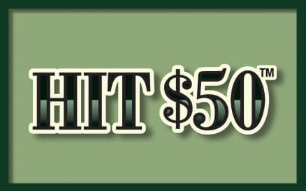 HIT $50 scratch-off ticket