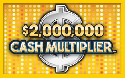 $2,000,000 CASH MULTIPLIER scratch-off ticket