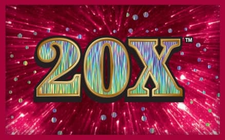 20X scratch-off ticket