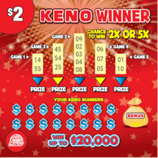 COSMIC-GROOVY-ALIEN-WINNER KENO scratch-off ticket