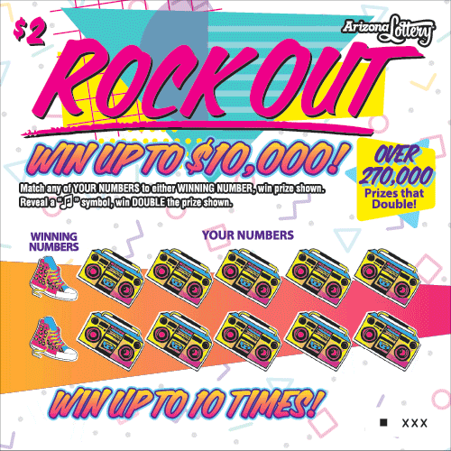 ROCK OUT scratch-off ticket