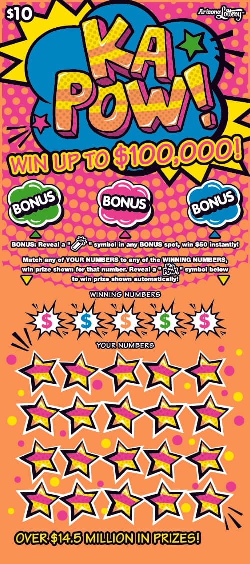 KA POW scratch-off ticket
