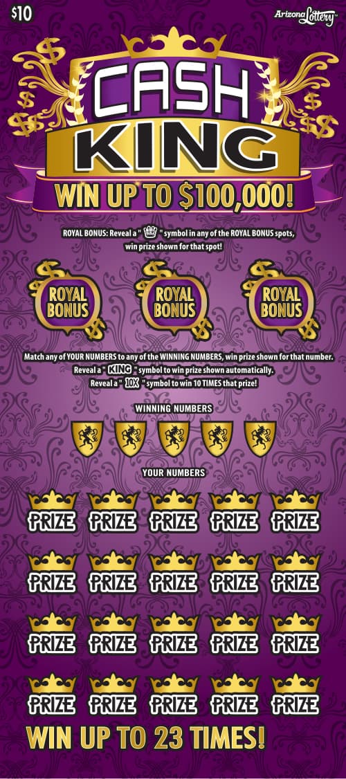 CASH KING scratch-off ticket