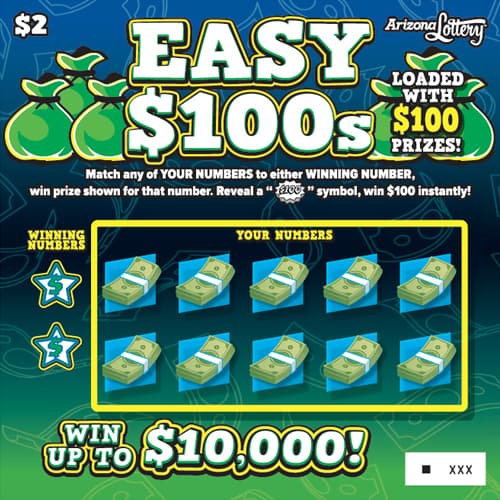 EASY $100S scratch-off ticket