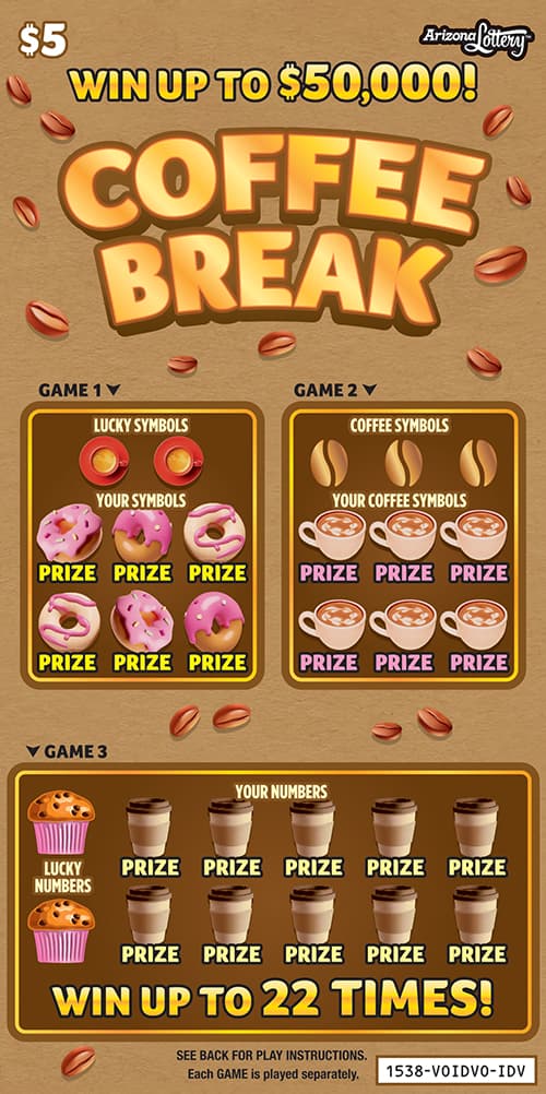 COFFEE BREAK scratch-off ticket