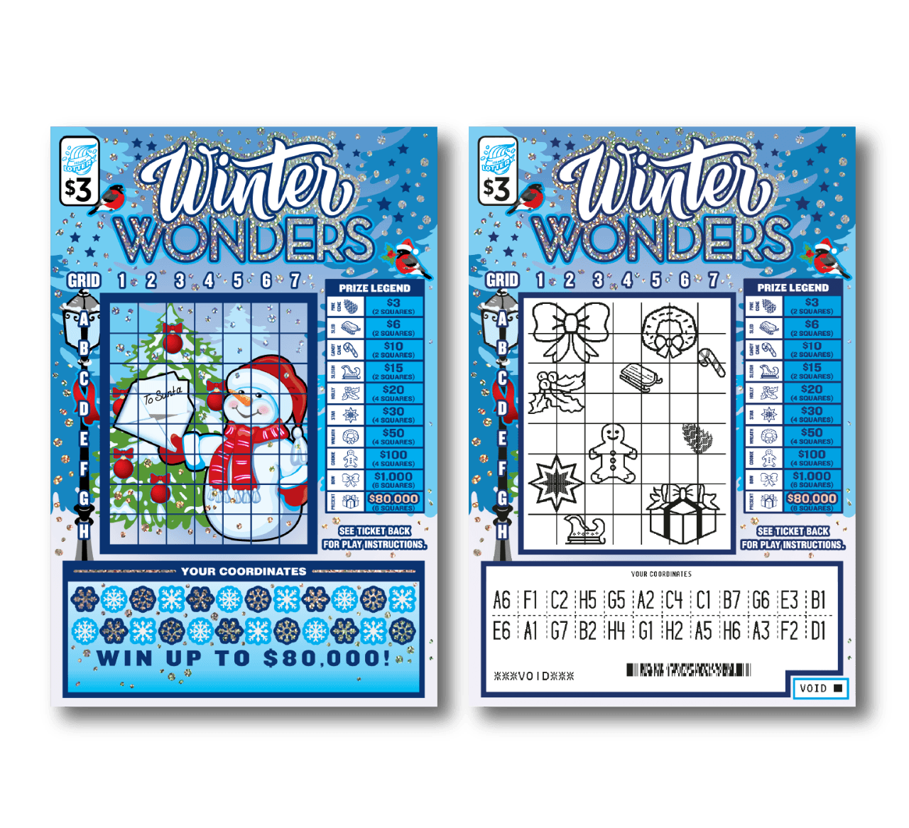 WINTER WONDERS scratch-off ticket