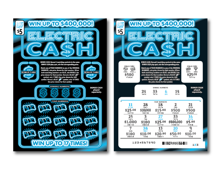 ELECTRIC CA$H scratch-off ticket