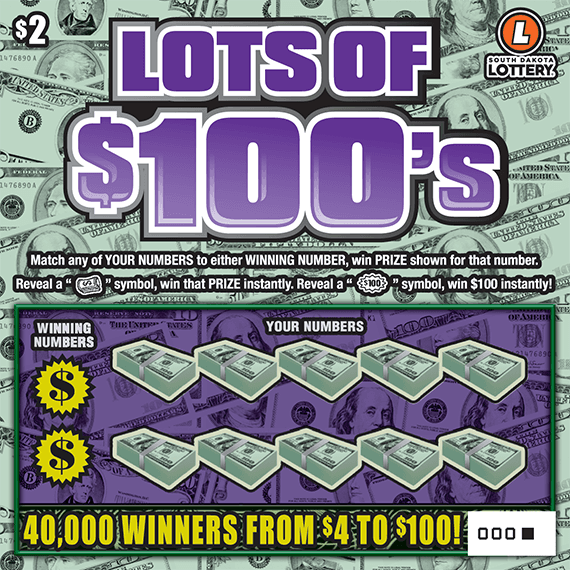 LOTS OF $100'S scratch-off ticket