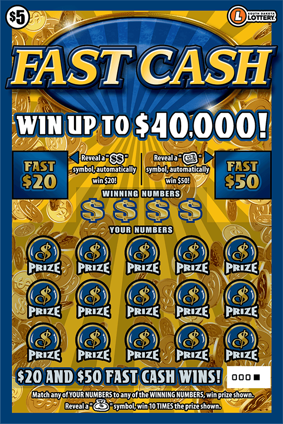 FAST CASH scratch-off ticket