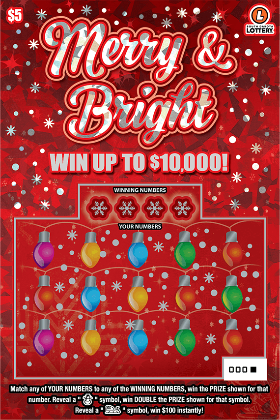 MERRY BRIGHT scratch-off ticket