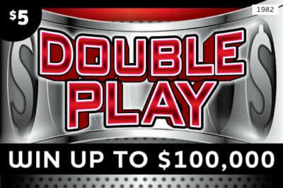 DOUBLE PLAY scratch-off ticket