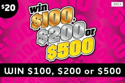 WIN $100, $200 OR $500 scratch-off ticket