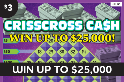 CRISSCROSS CASH scratch-off ticket