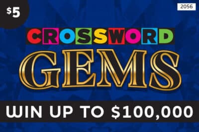 CROSSWORD GEMS scratch-off ticket