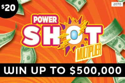 POWER SHOT MULTIPLIER scratch-off ticket