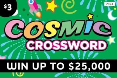 COSMIC CROSSWORD scratch-off ticket