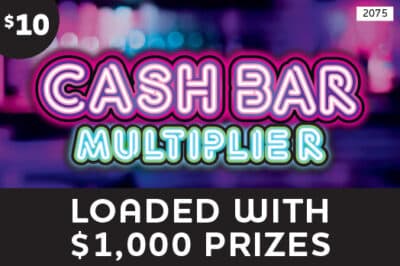 CASH BAR MULTIPLIER scratch-off ticket