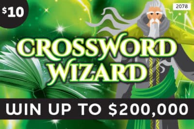 CROSSWORD WIZARD scratch-off ticket