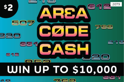 AREA CODE CASH scratch-off ticket