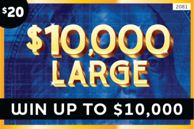 $10,000 LARGE scratch-off ticket