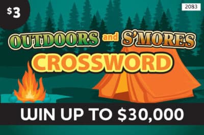 OUTDOORS AND S'MORES CROSSWORD scratch-off ticket