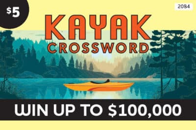 KAYAK CROSSWORD scratch-off ticket