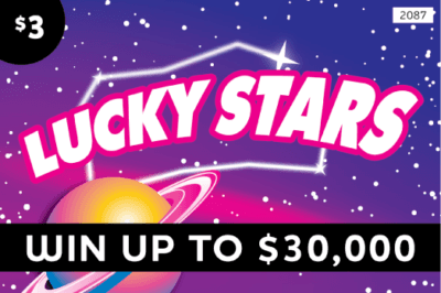 LUCKY STARS scratch-off ticket