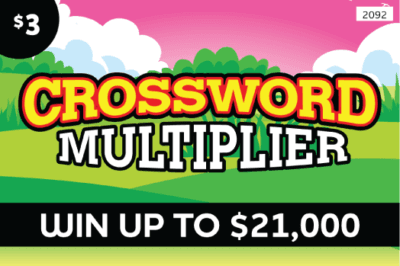 CROSSWORD MULTIPLIER scratch-off ticket