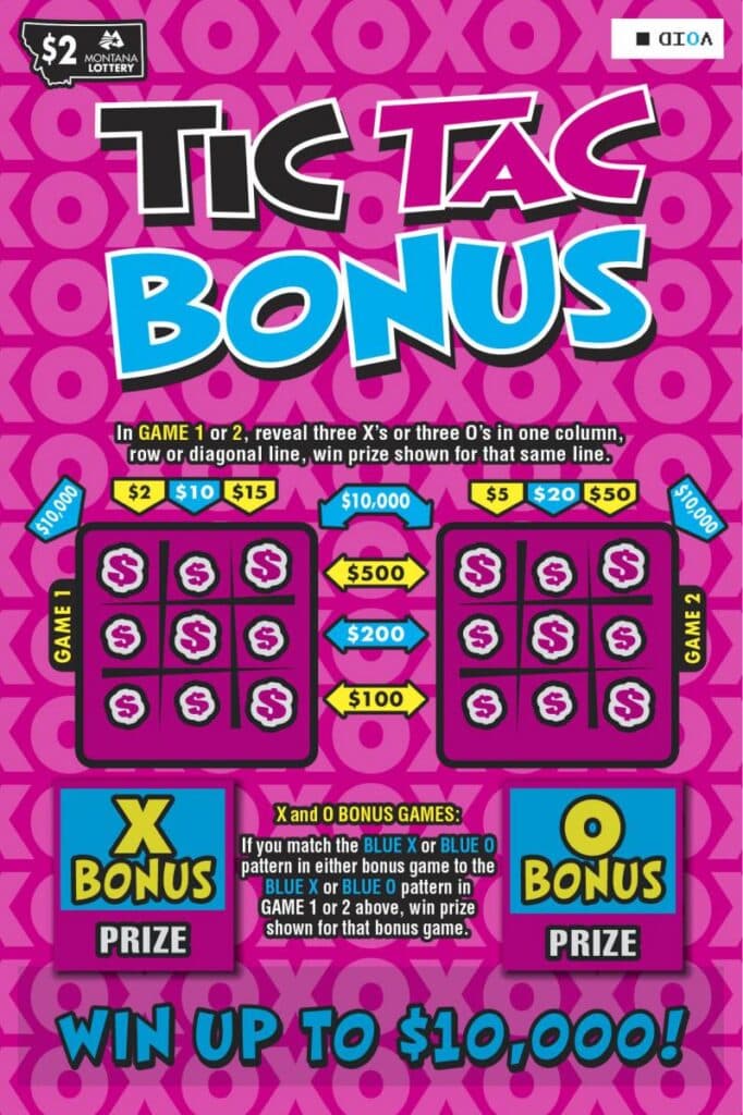 TIC TAC BONUS scratch-off ticket
