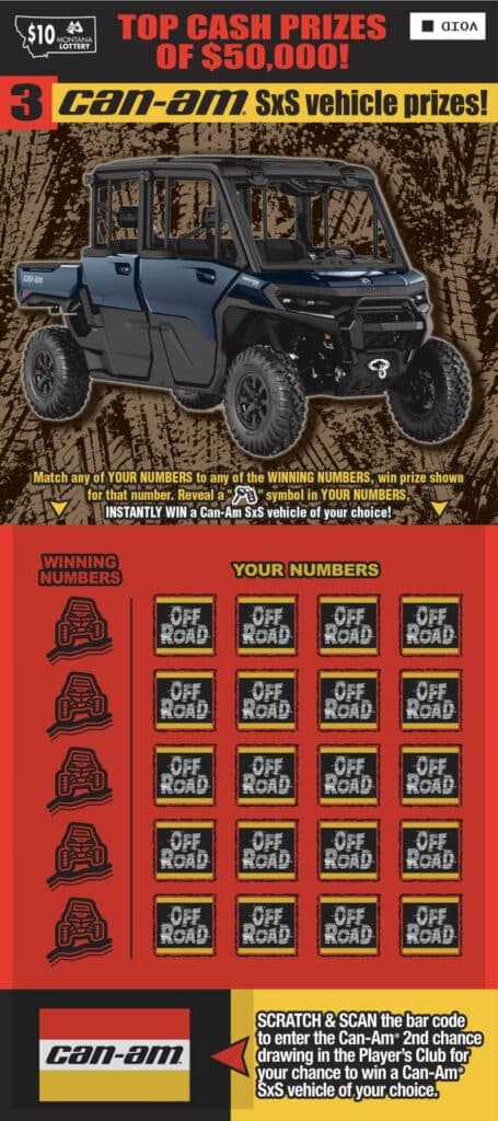 CAN-AM® scratch-off ticket
