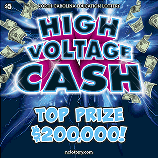 HIGH VOLTAGE CASH scratch-off ticket