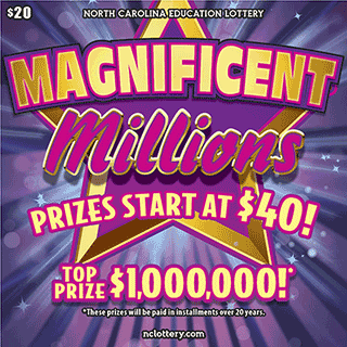 MAGNIFICENT MILLIONS scratch-off ticket