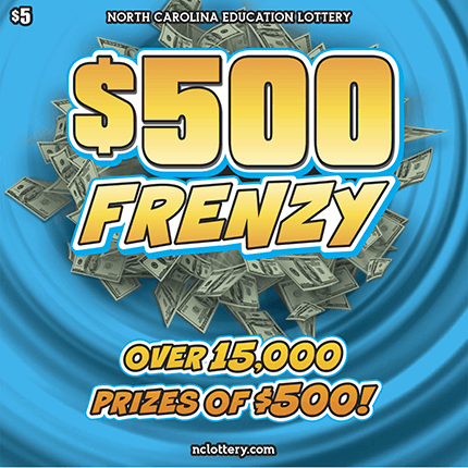 $500 FRENZY scratch-off ticket