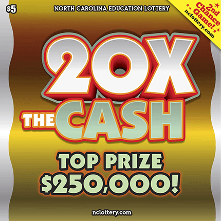 20X THE CASH scratch-off ticket