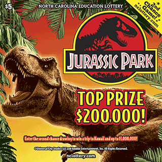 JURASSIC PARK scratch-off ticket