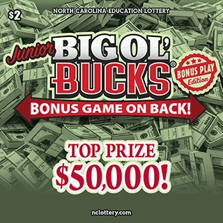 JUNIOR BIG OL' BUCKS® scratch-off ticket