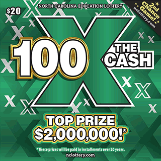100X THE CASH scratch-off ticket