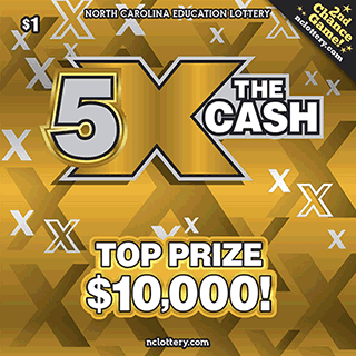 5X THE CASH scratch-off ticket