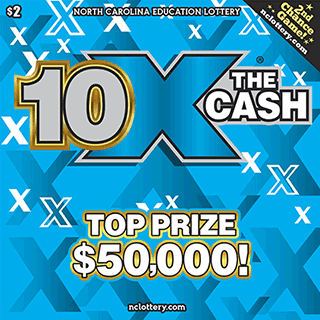 10X THE CASH scratch-off ticket