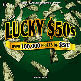 LUCKY $50S scratch-off ticket