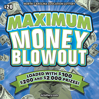 MAXIMUM MONEY BLOWOUT scratch-off ticket