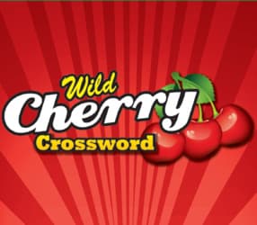 WILD CHERRY CROSSWORD scratch-off ticket