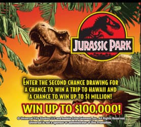JURASSIC PARK scratch-off ticket