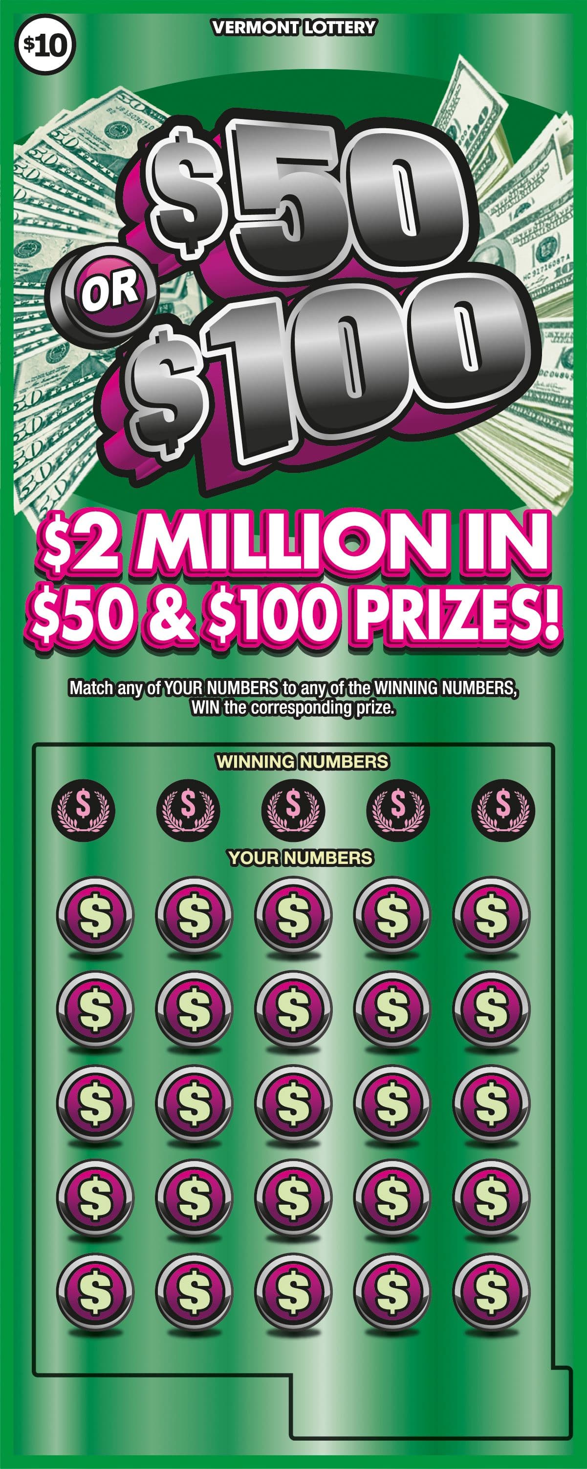 $50 OR $100 scratch-off ticket