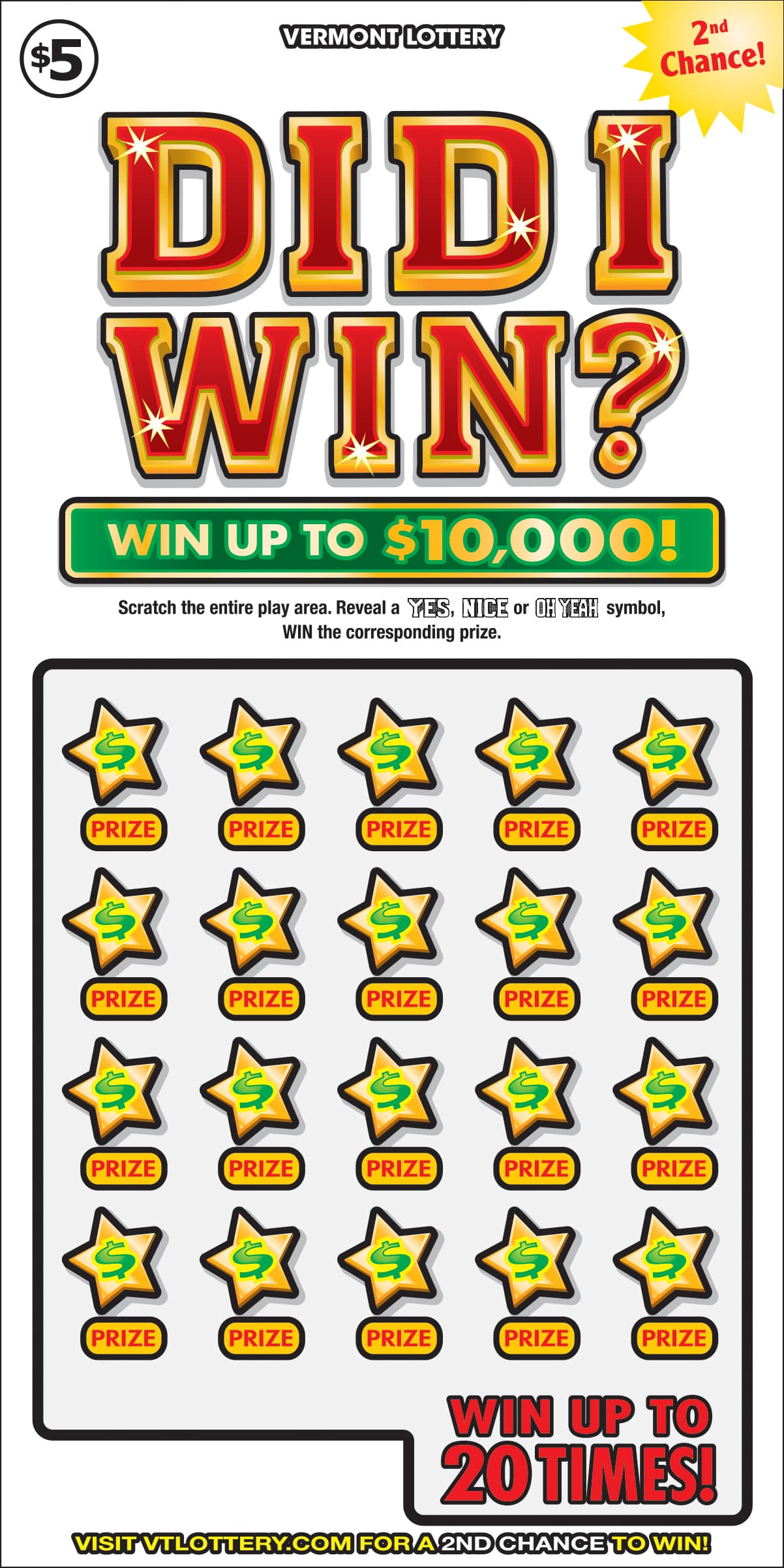 DID I WIN? scratch-off ticket