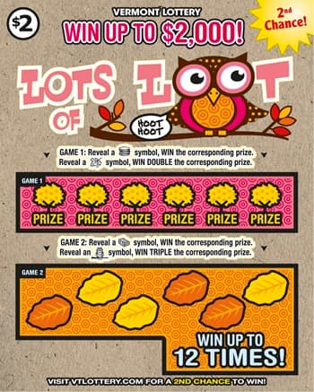 LOTS OF LOOT scratch-off ticket